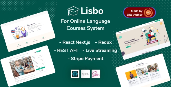 Lisbo - React Next Language School Online Courses System icon