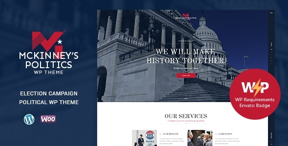 MCKinney's Politics | Elections Campaign & Social Activism WordPress Theme icon