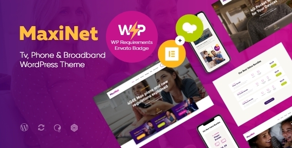 MaxiNet | Broadband & Telecom Internet Provider WordPress Theme + Elementor icon