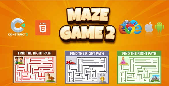 Maze Game 2 For Kids - HTML5 Game - Construct 3 (C3P) icon