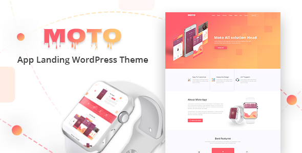 Moto - App Landing Page WordPress Theme icon