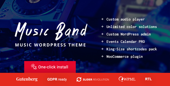 Music Band Live Event and Dance Club WordPress Theme icon