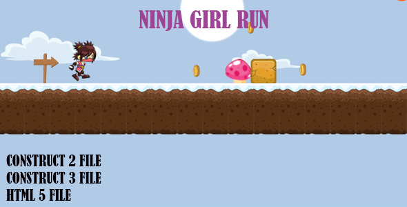 NINJA GIRL RUN - CONSTRUCT GAME icon