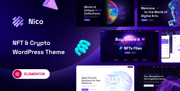 Nico - Creative & NFT-affiliate WordPress Theme icon