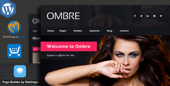 OMBRE - Model Agency Fashion WordPress Theme icon