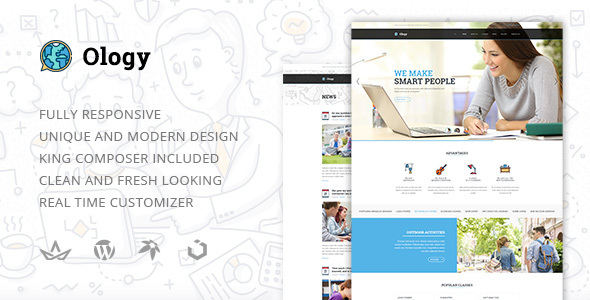 Ology — Classes for Primary, Secondary & High School Education WordPress Theme icon