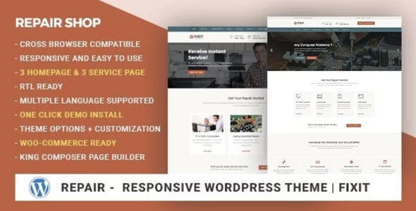 Phone, Computer Repair Shop Responsive WordPress Theme - Fixit icon