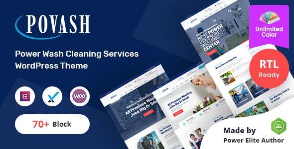 Povash | Power Wash WordPress Theme + RTL icon