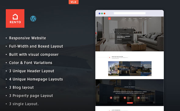 Real Estate WordPress Theme - Rento icon