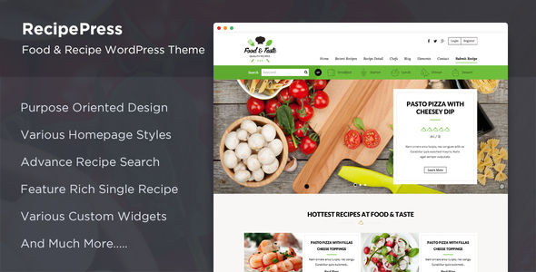 RecipePress - Food & Cooking WordPress Theme icon