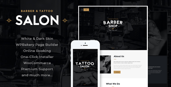 Salon | Barbershop & Tattoo Studio WordPress Theme icon