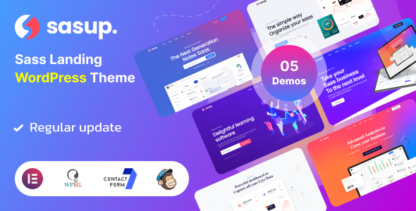 Sasup - Sass Landing WordPress Theme + RTL icon