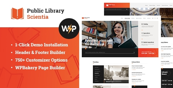 Scientia | Public Library & Book Store Education WordPress Theme icon