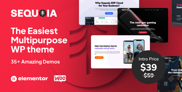 Sequoia | Elementor Landing Page WordPress Theme icon