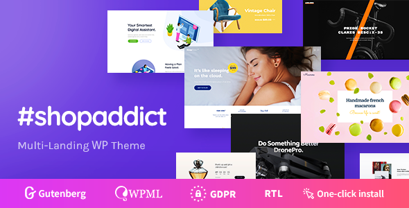 Shopaddict - 16 Ready WordPress Landing Pages Theme icon