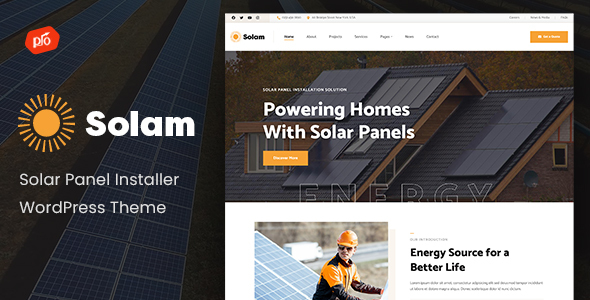 Solam - Solar Panel Installer WordPress Theme icon