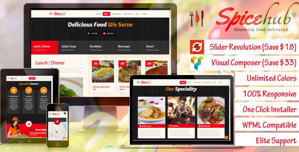 SpiceHub - Restaurant / Bar WordPress Theme icon