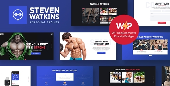 Steven Watkins | Personal Gym Trainer & Nutrition Coach WordPress Theme icon