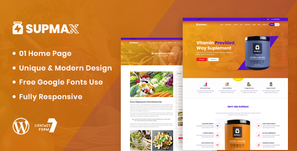 Supmax - Health & Supplement WordPress Theme icon
