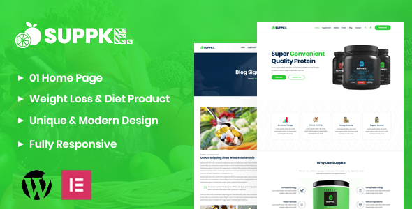 Suppke - Health Supplement WordPress Theme icon