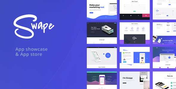 Swape - App Showcase & App Store WordPress Theme icon