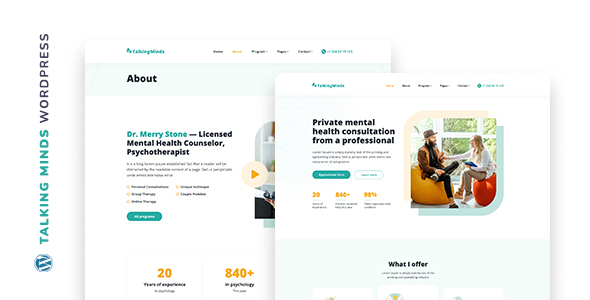 Talking Minds - Psychotherapist WordPress Theme icon