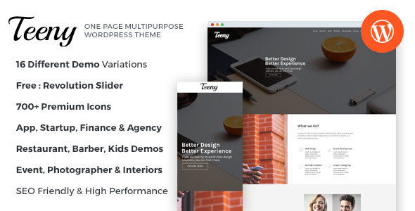 Teeny - One Page Multipurpose WordPress Theme icon