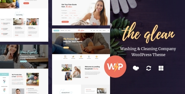 The Qlean | Housekeeping: Washing & Cleaning Company WordPress Theme icon