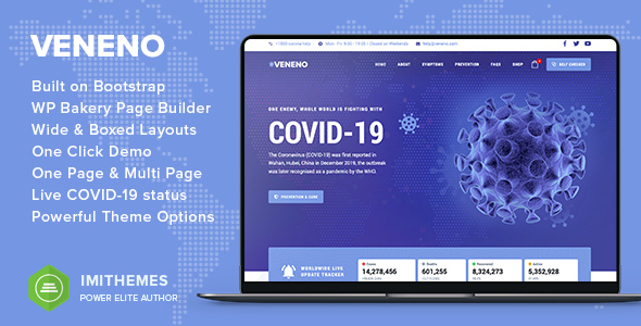 Veneno - Coronavirus Information WordPress Theme icon