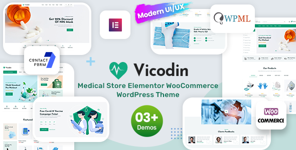 Vicodin - Medical Store WordPress Theme icon