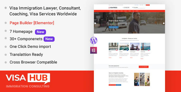 VisaHub - Immigration Consulting WordPress Theme icon