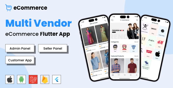 eCommerce - Multi vendor ecommerce Flutter App with Admin panel image