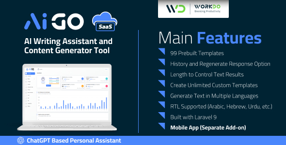 AIGo SaaS - AI Writing Assistant and Content Generator Tool icon