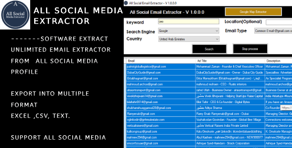 All Social Email Extractor icon