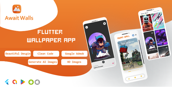 AwaitWalls - Wallpapers App with Admin Panel icon