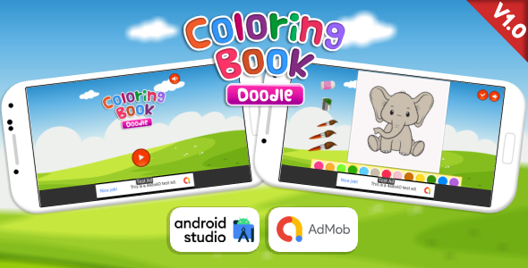 Coloring Book Doodle - Coloring Book Game Android Studio Project with AdMob Ads + Ready to Publish icon