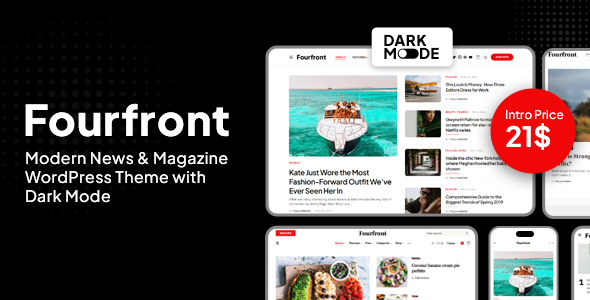 Fourfront - Modern News & Magazine WordPress Theme with Dark Mode icon