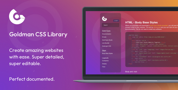 Goldman - CSS Library For Build Websites icon