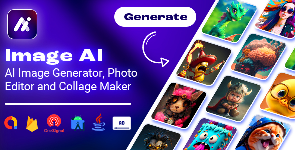 ImageAi - Ai Image Generator, Editor, Collage Maker Android App + AdMob Ads icon