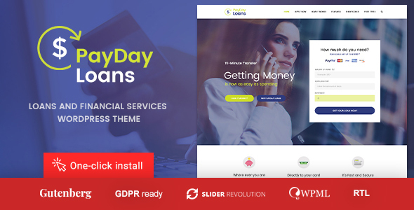 Payday Loans - Banking, Loan Business and Finance WordPress Theme icon