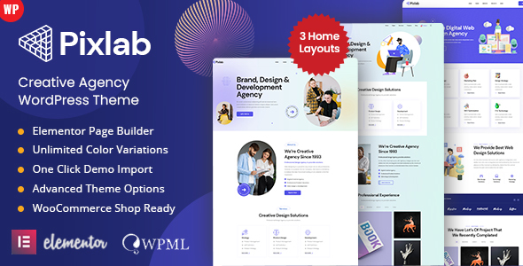 Pixlab - Creative Agency WordPress Theme icon
