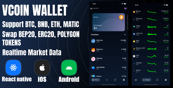 React Native - BTC, ETH, BNB, POLYGON Definance Crypto Wallet icon