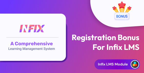 Registration Bonus add-on | Infix LMS Laravel Learning Management System icon