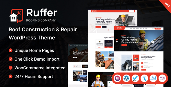 Ruffer - Roof Construction & Repair WordPress Theme image