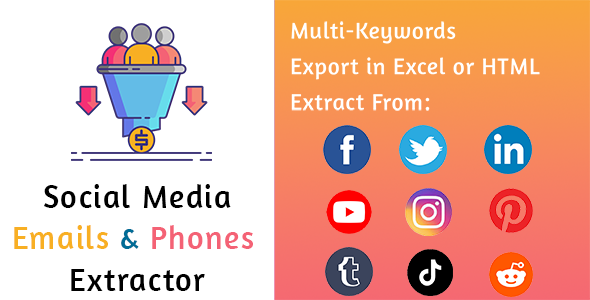Social Media Emails & Phones Extractor Pro icon