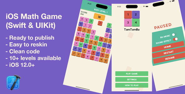 iOS Addictive Math Addition Game Using UIKit icon