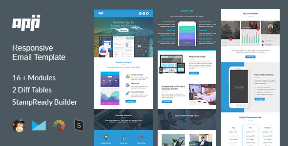 APP - Multipurpose Responsive Email Template + Stampready Builder icon