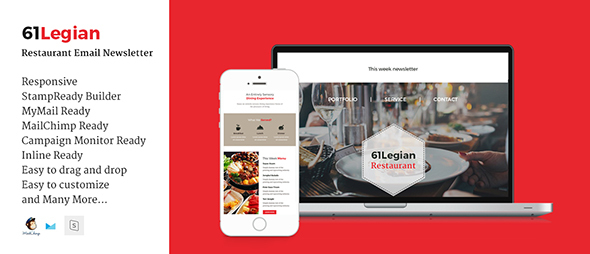 61 Legian Restaurant Email Template icon