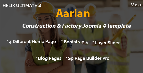 Aarian - Construction Responsive Joomla 4 Template icon