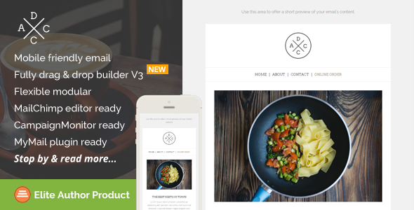 Acdc, Restaurant Email Template + Builder Access icon